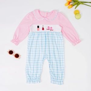 Boutique Embroidery Bubble Romper 3/6 months